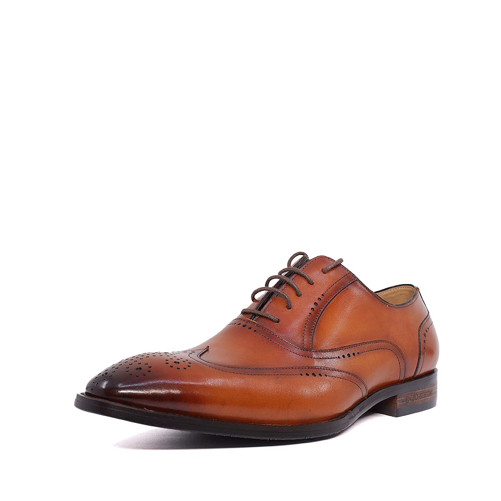 Men's oxford shoes Enzo Bertini Premium Collection cognac genuine leather 1647BP2277CO
