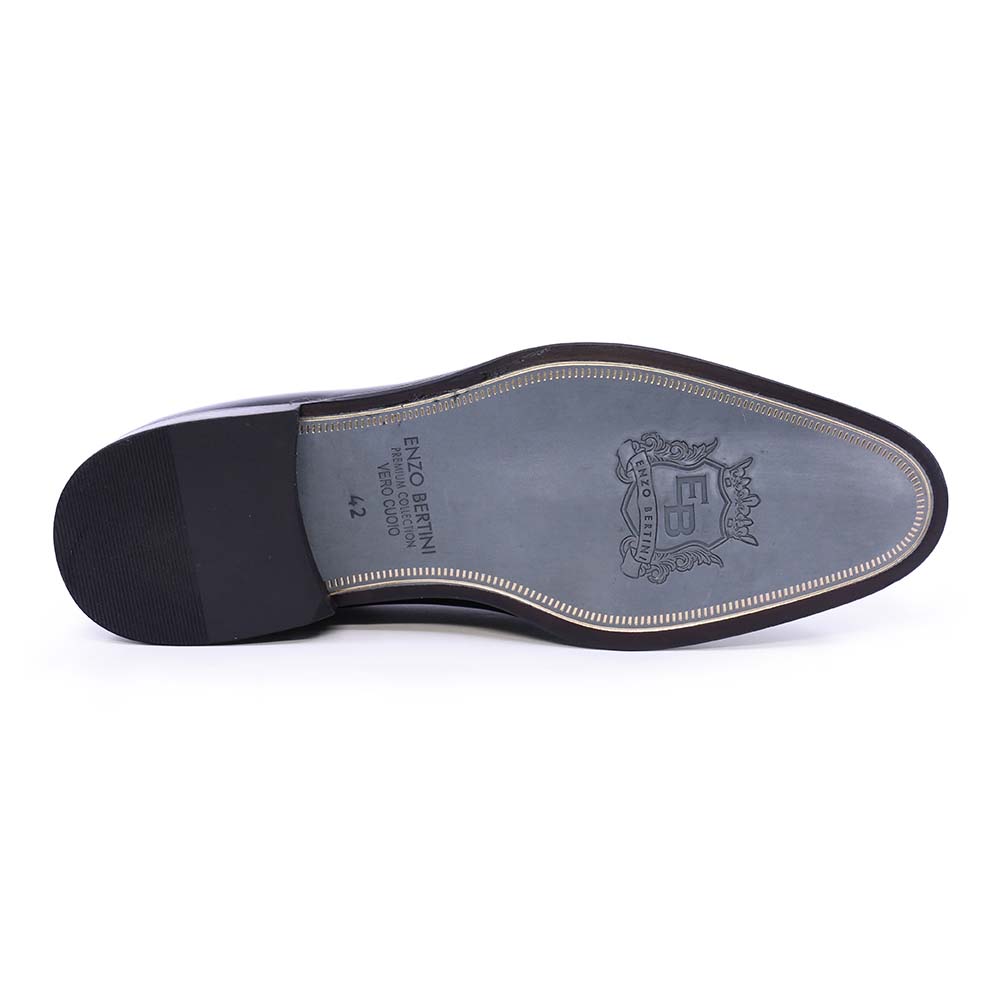 Pantofi oxford bărbați Enzo Bertini Premium Collection negri din piele lăcuită 3389BP1470LN