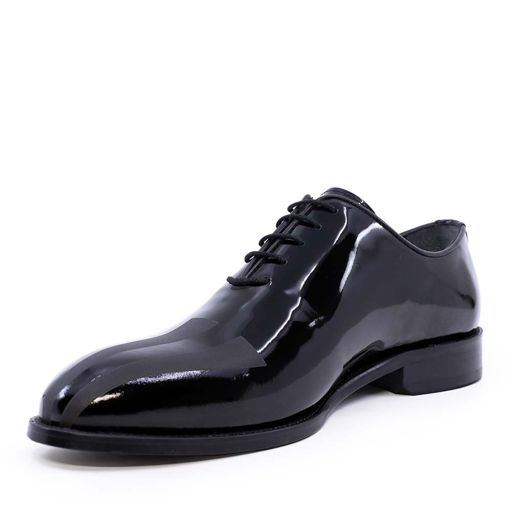 Pantofi oxford bărbați Enzo Bertini Premium Collection negri din piele lăcuită 3389BP1470LN
