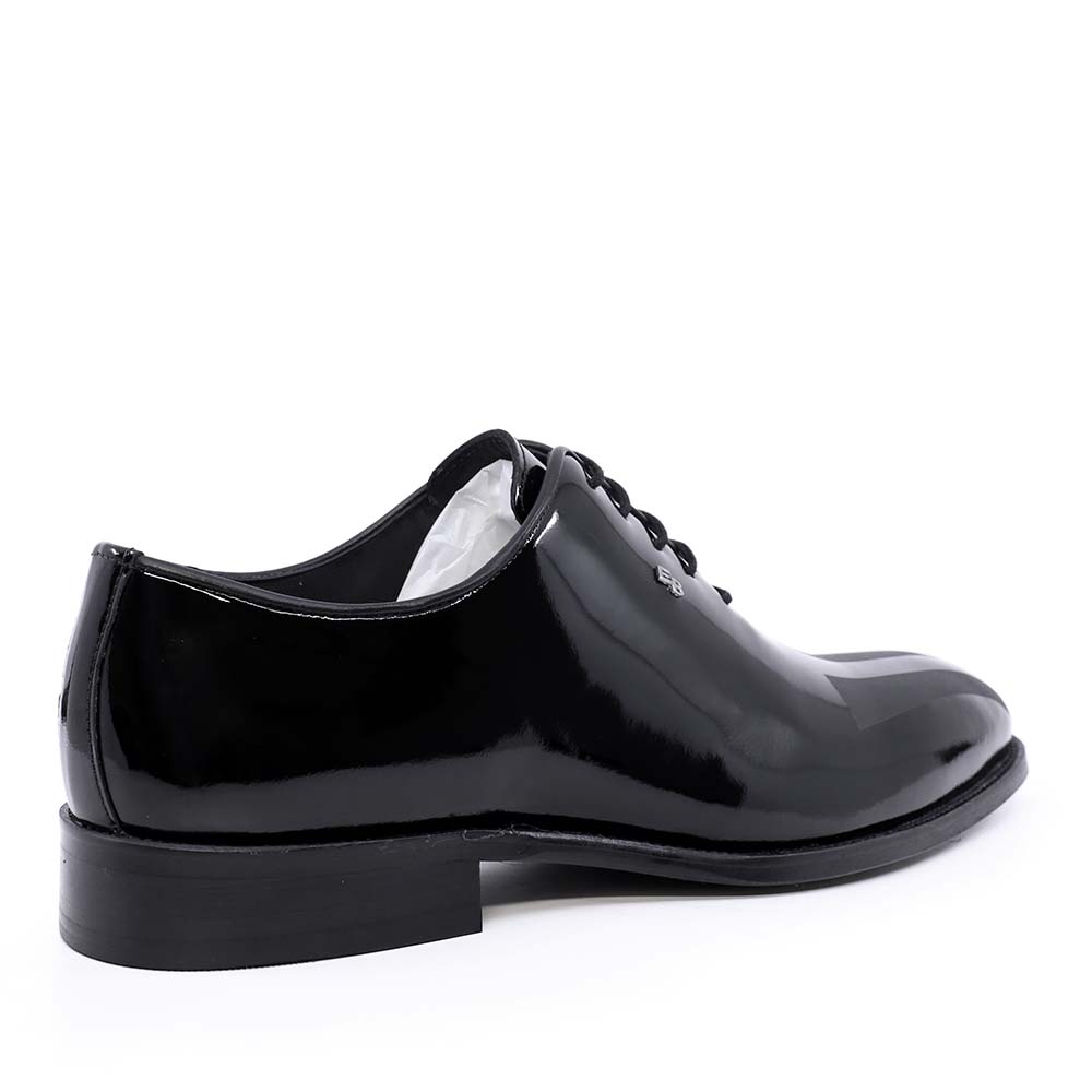Pantofi oxford bărbați Enzo Bertini Premium Collection negri din piele lăcuită 3389BP1470LN