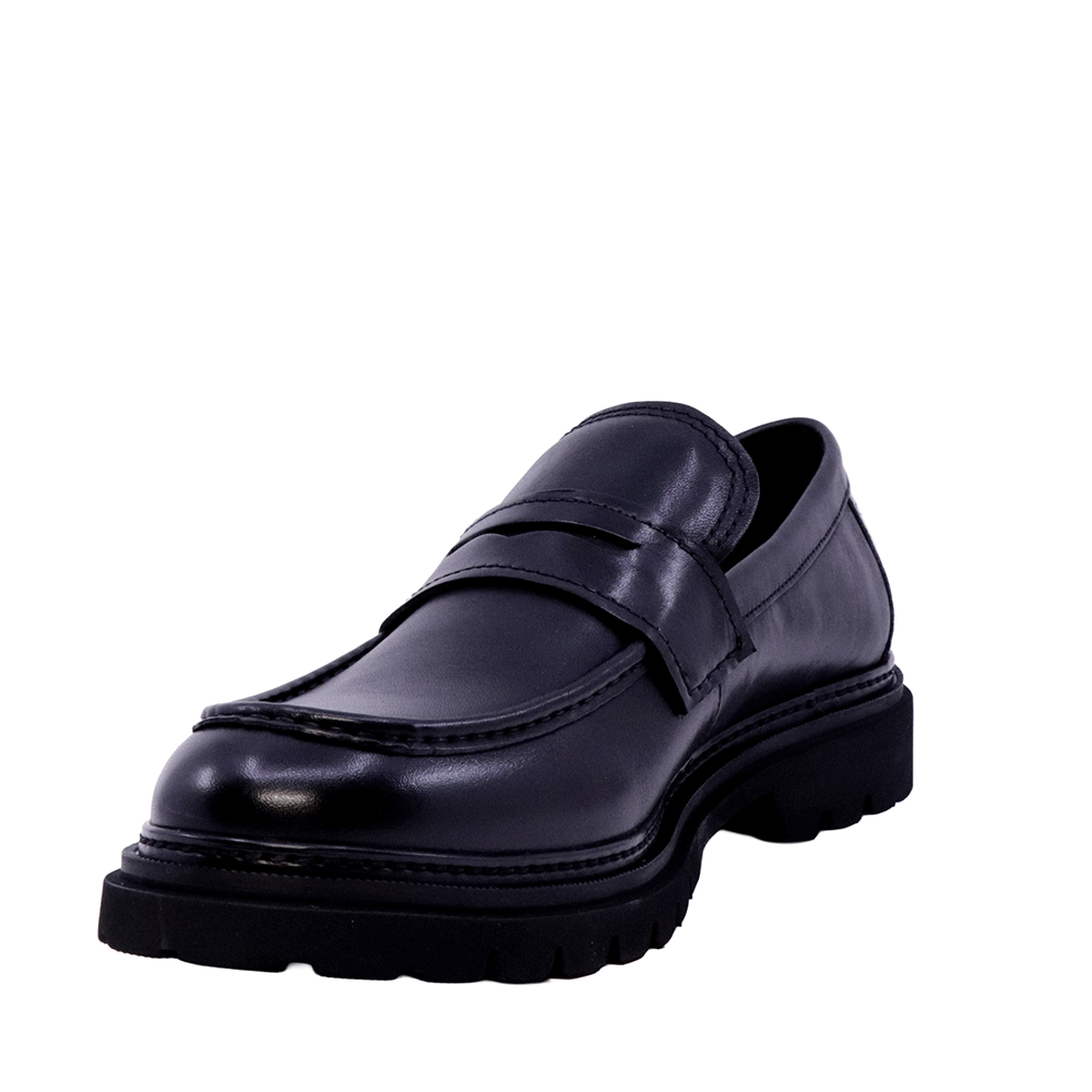 Pantofi tip loafers bărbați Enzo Bertini negri din piele 1782BP5731N