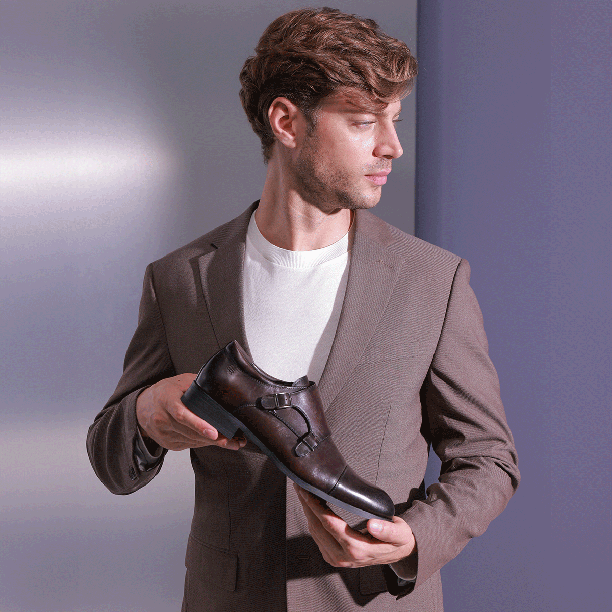 Pantofi tip Monk bărbați  Enzo Bertini Premium Collection maro din piele naturală 1090BP1653M - 1 | YEO