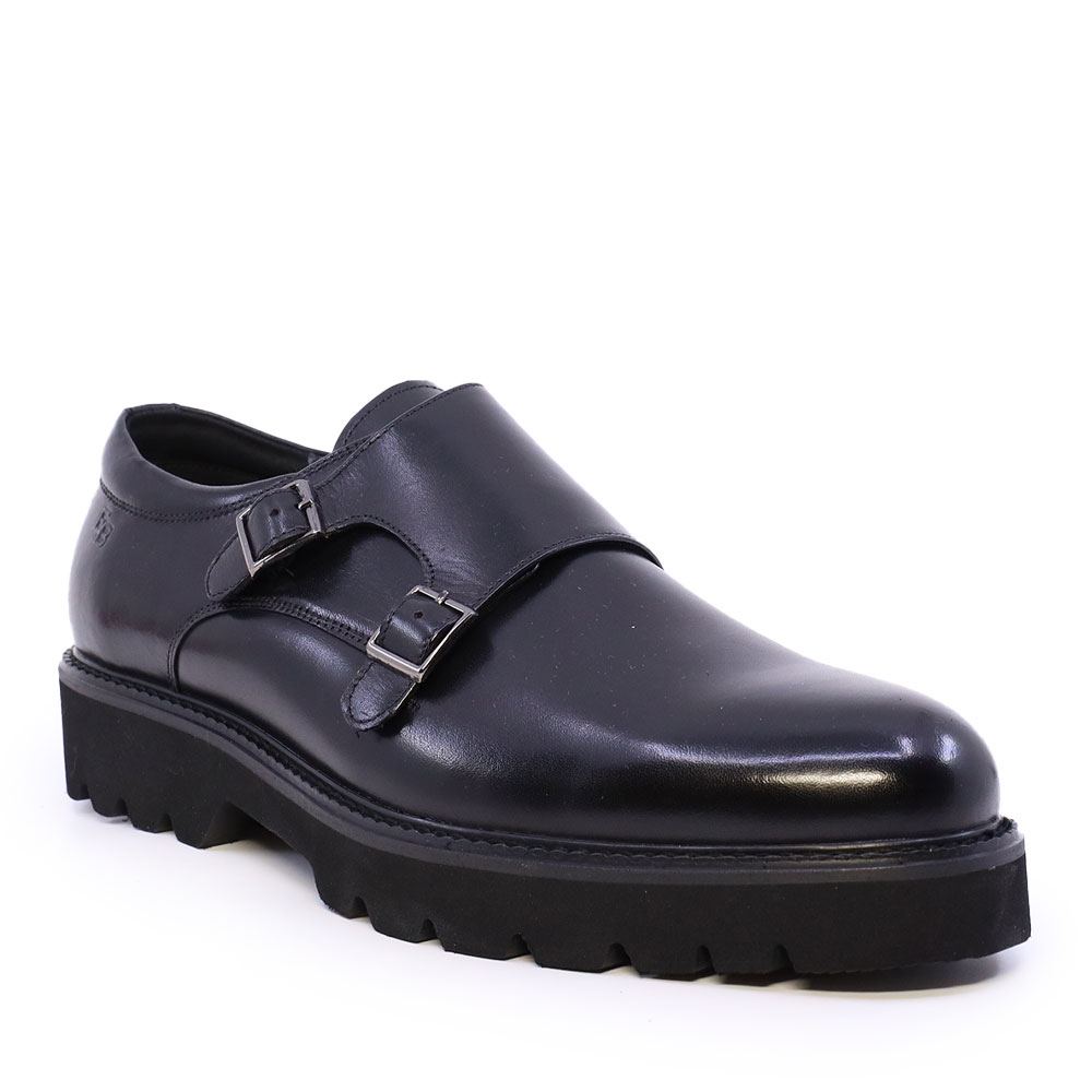 Pantofi tip Monk bărbați  Enzo Bertini Premium Collection negri din piele naturală 1090BP1791N - 1 | YEO