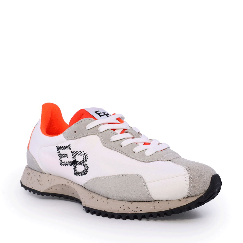 Sneakers bărbați Enzo Bertini albi din piele întoarsă și textil 2929BP017A