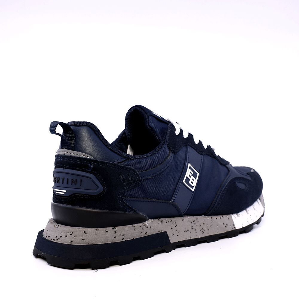 Sneakers bărbați Enzo Bertini bleumarin din piele întoarsă și textil 2929BP015VBL