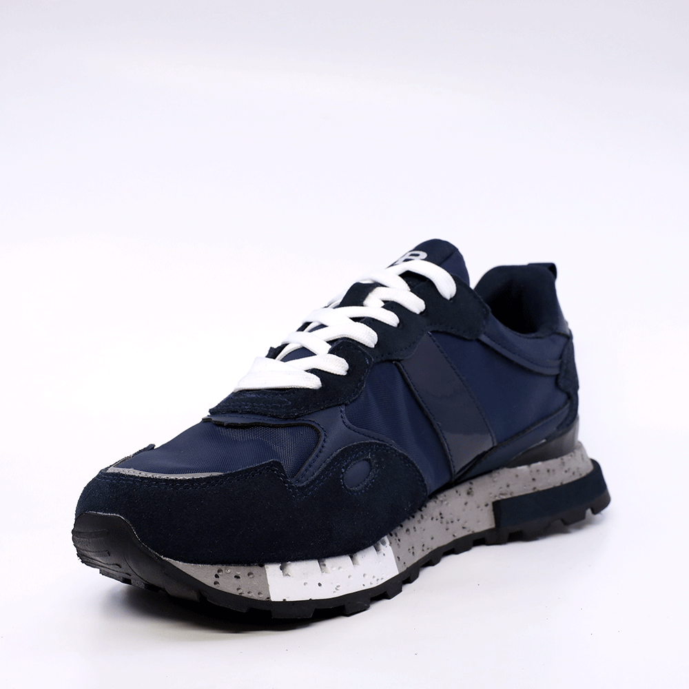 Sneakers bărbați Enzo Bertini bleumarin din piele întoarsă și textil 2929BP015VBL