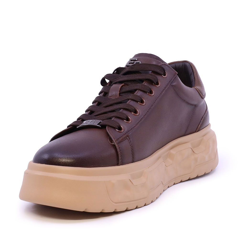 Sneakers bărbați  Enzo Bertini Premium Collection maro din piele 1642BP232012M