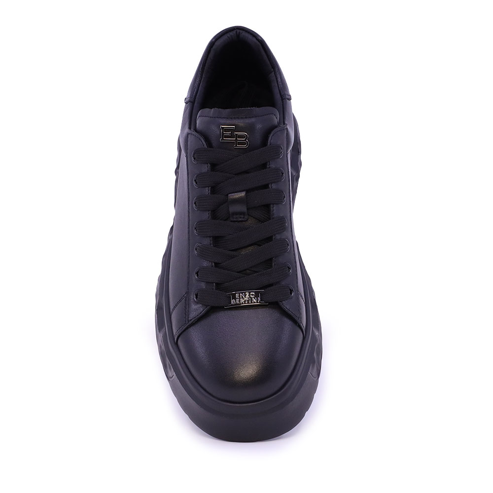 Sneakers bărbați  Enzo Bertini Premium Collection negri din piele 1642BP232012N