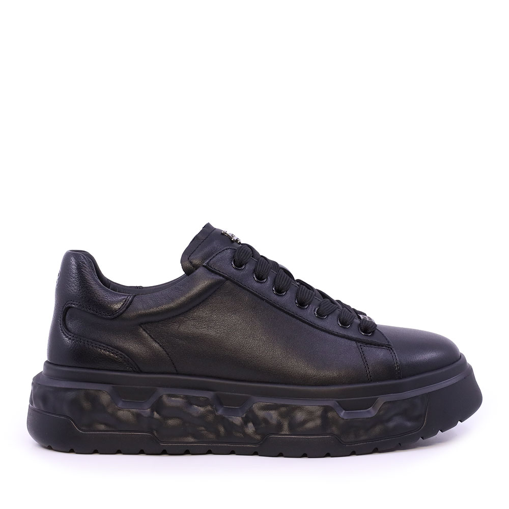 Enzo Bertini Sneakers bărbați Enzo Bertini Premium Collection negri din piele 1642BP232012N