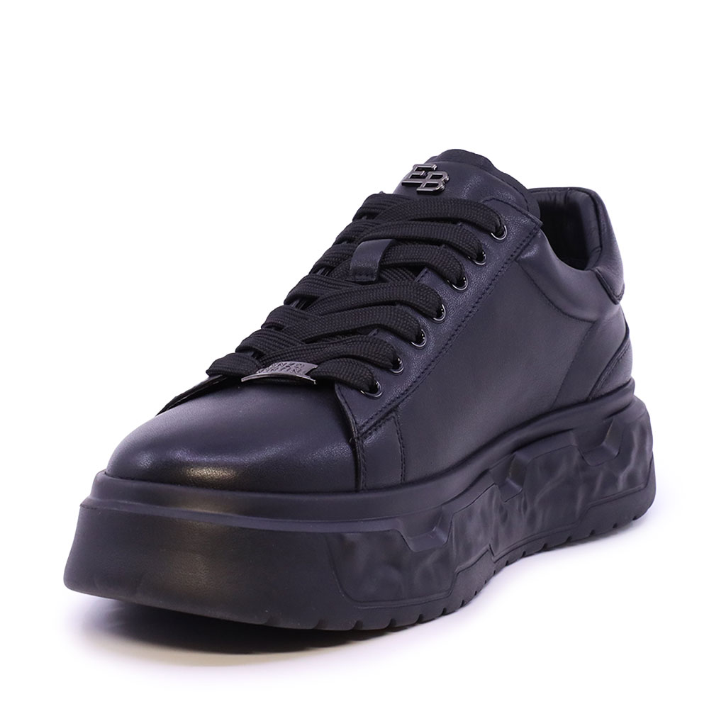 Sneakers bărbați  Enzo Bertini Premium Collection negri din piele 1642BP232012N