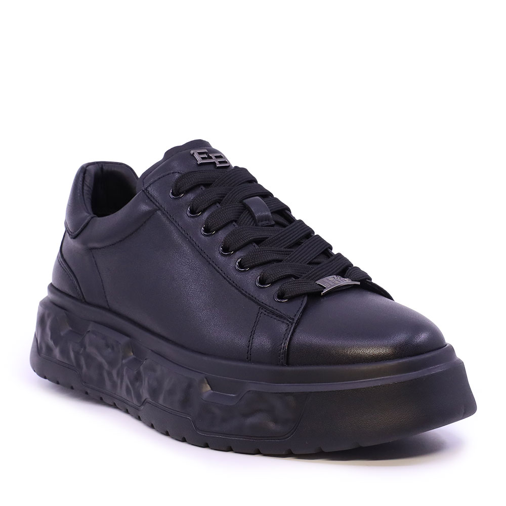 Sneakers bărbați  Enzo Bertini Premium Collection negri din piele 1642BP232012N — imaginea 2