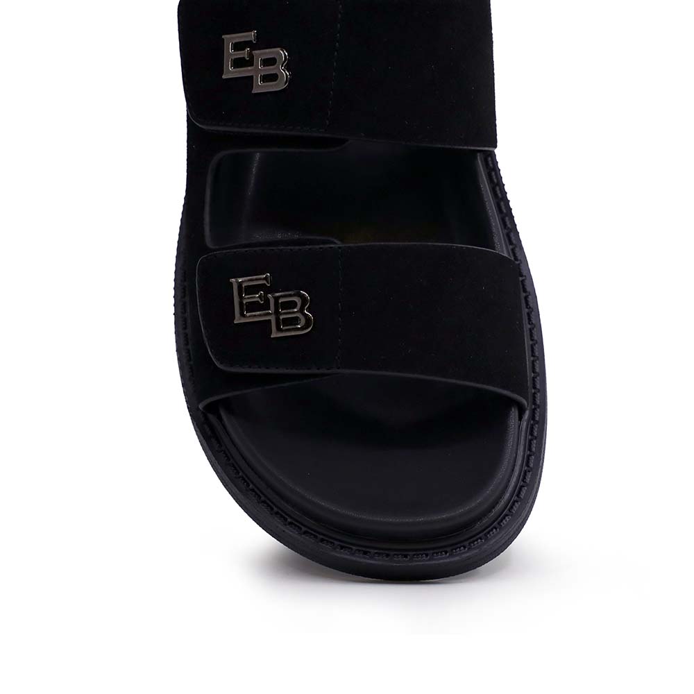 Enzo Bertini black suede men's clogs 2449BST33509VN