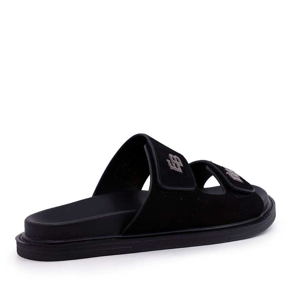 Enzo Bertini black suede men's clogs 2449BST33509VN