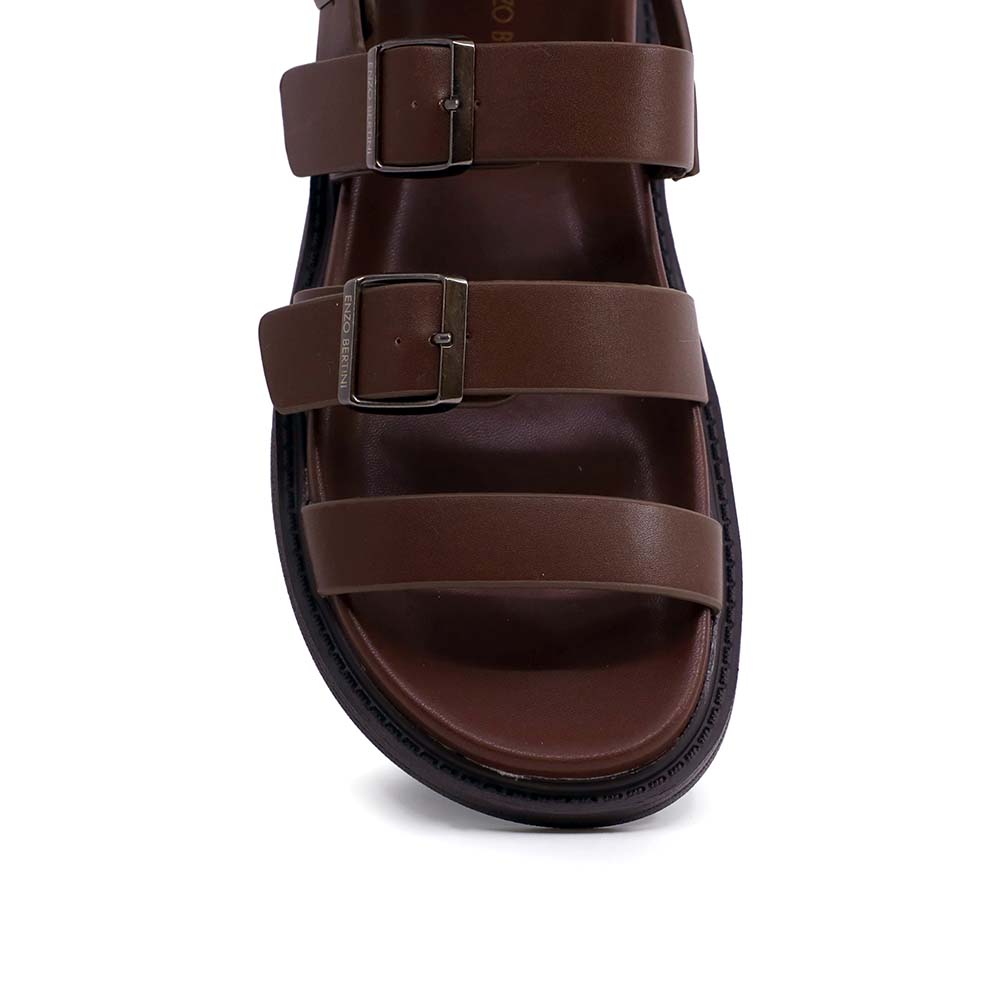 Enzo Bertini men's brown leather sandals 2449BS33504M