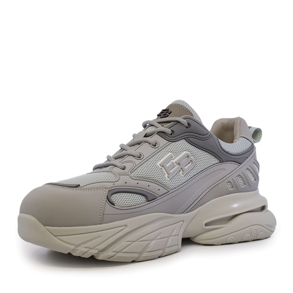 Sneakers bărbați Enzo Bertini gri din piele și textil 3661BP191GR