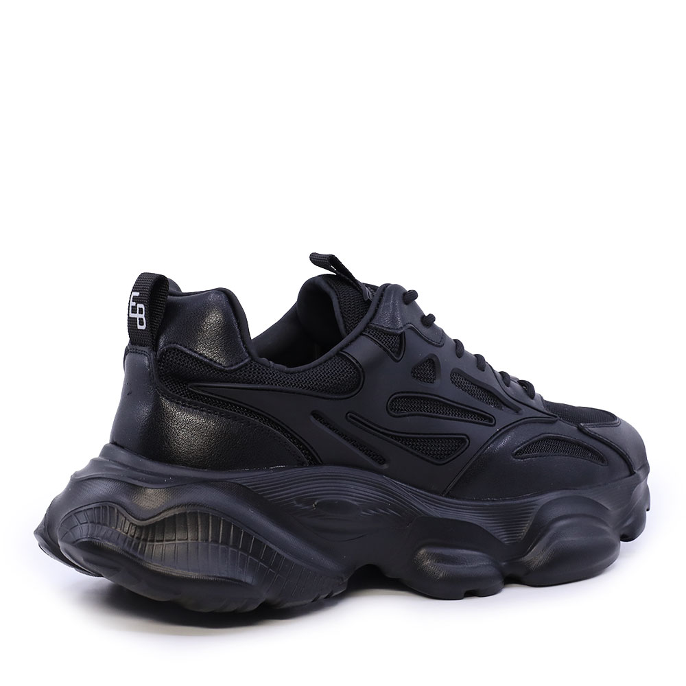 Sneaker bărbați Enzo Bertini negri din piele și textil 3662BP861N