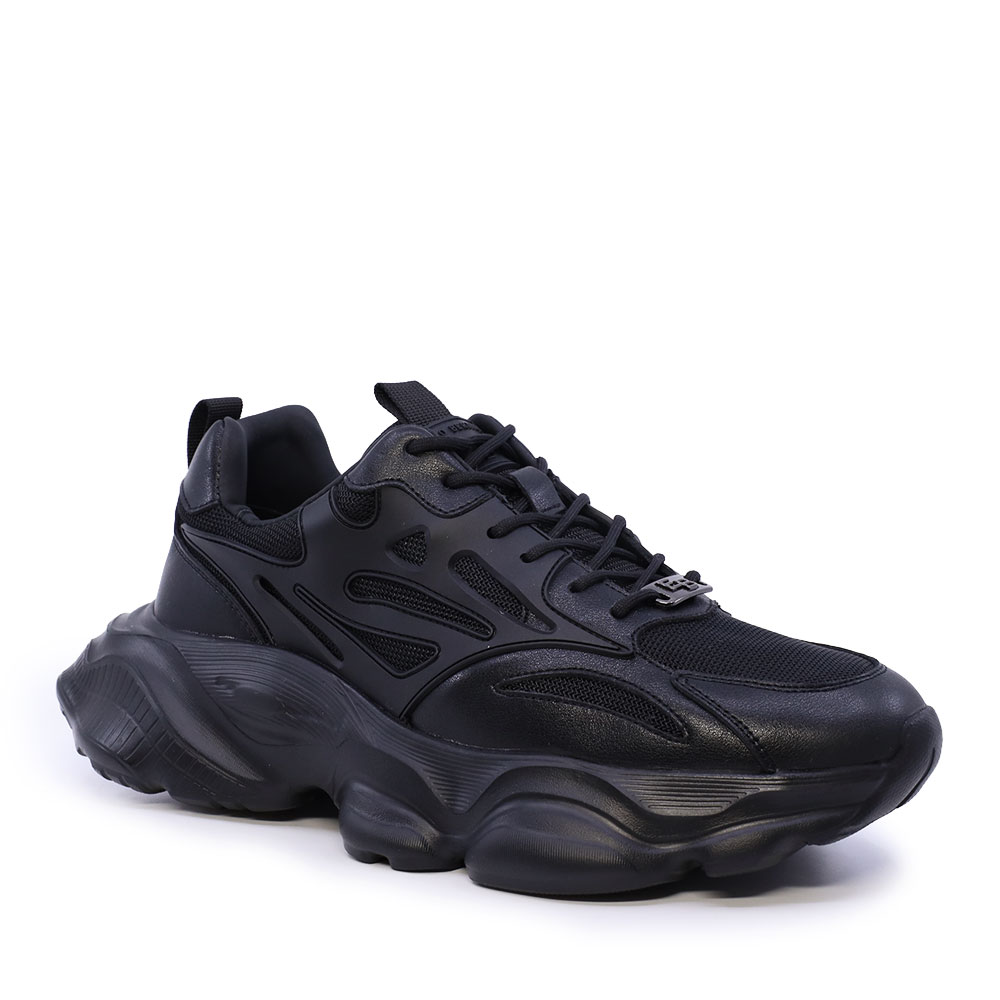 Sneaker bărbați Enzo Bertini negri din piele și textil 3662BP861N — imaginea 2