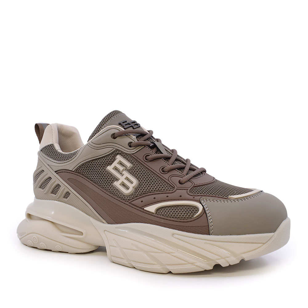 Sneakers bărbați Enzo Bertini taupe din piele și textil 3661BP191TA - imagine 2