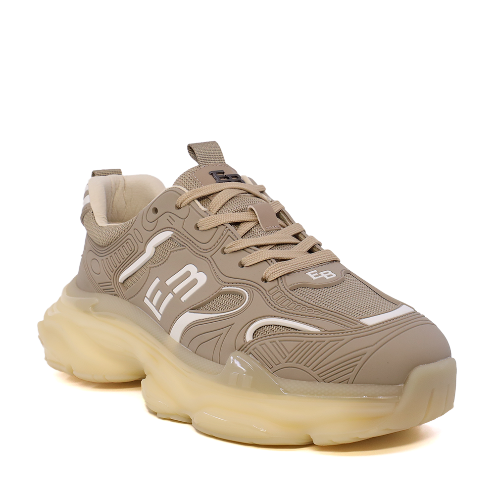Sneaker bărbați Enzo Bertini taupe din piele și textil 3661BP595TA - imagine 2