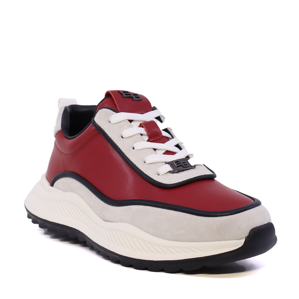 Sneaker ușori bărbați Enzo Bertini roșii din piele și piele întoarsă 3661BP851R - imagine 2