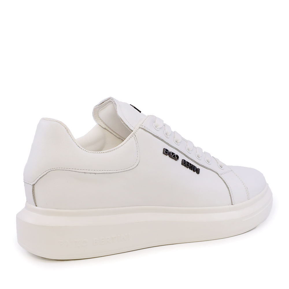 Sneakers bărbați Enzo Bertini albi din piele naturală cu logo 3869BP665A