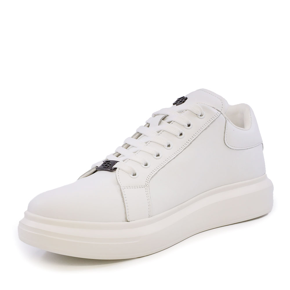 Sneakers bărbați Enzo Bertini albi din piele naturală cu logo 3869BP665A