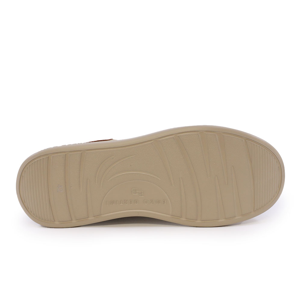 Enzo Bertini beige suede men's sneakers with logo 3869BP665VBE