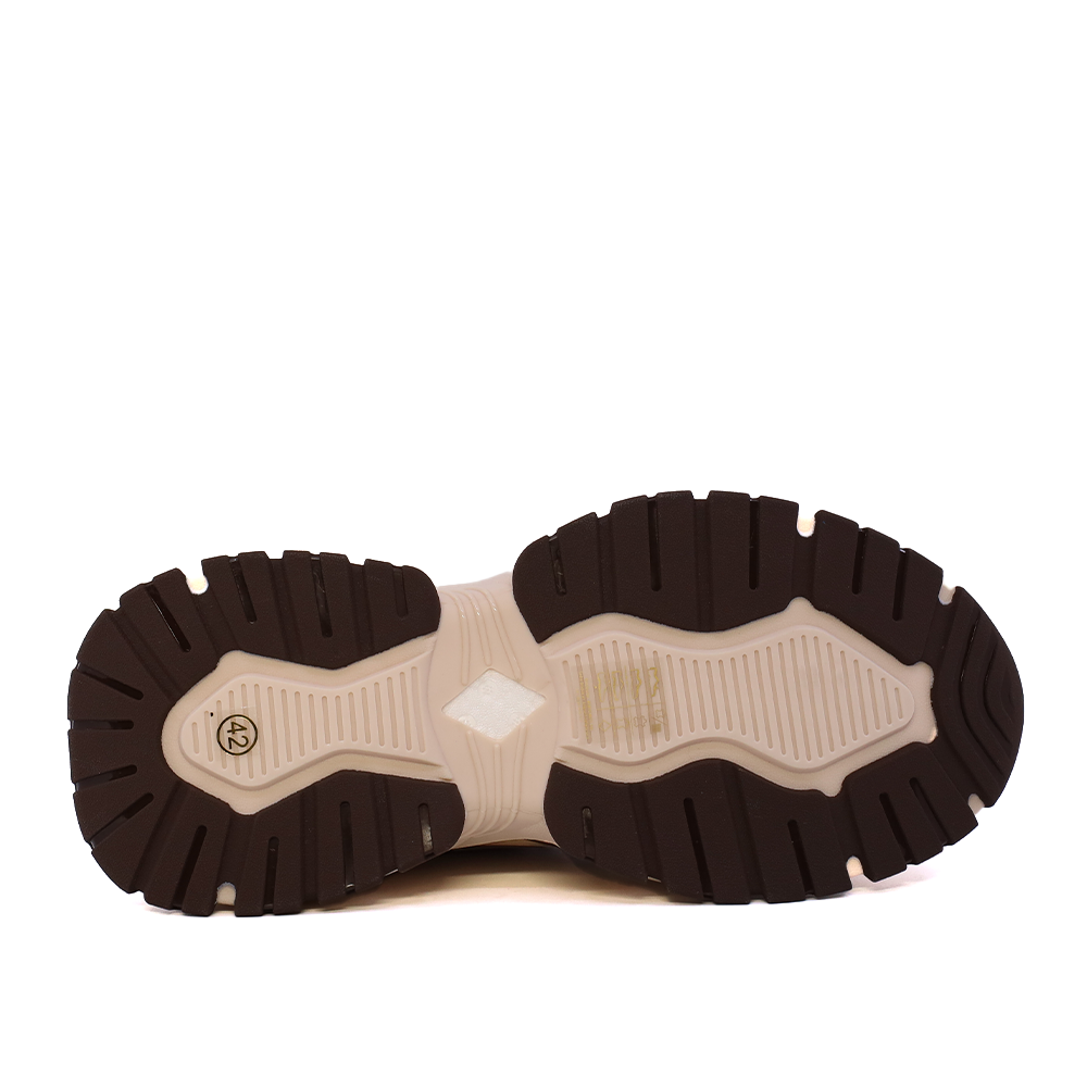 Sneakers  bărbați Enzo Bertini bej din piele și textil 3661BP855BE