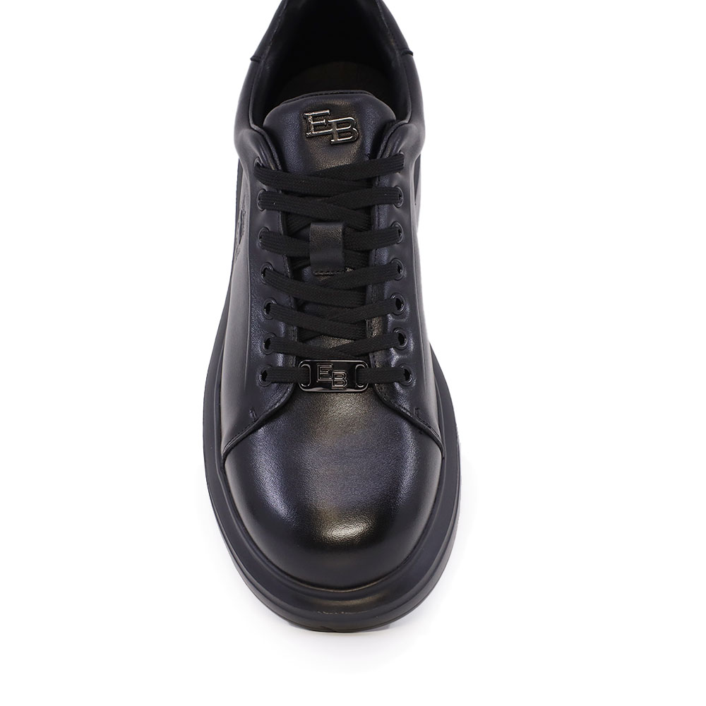 Enzo Bertini men's black sneakers made of genuine leather 3869BP585N