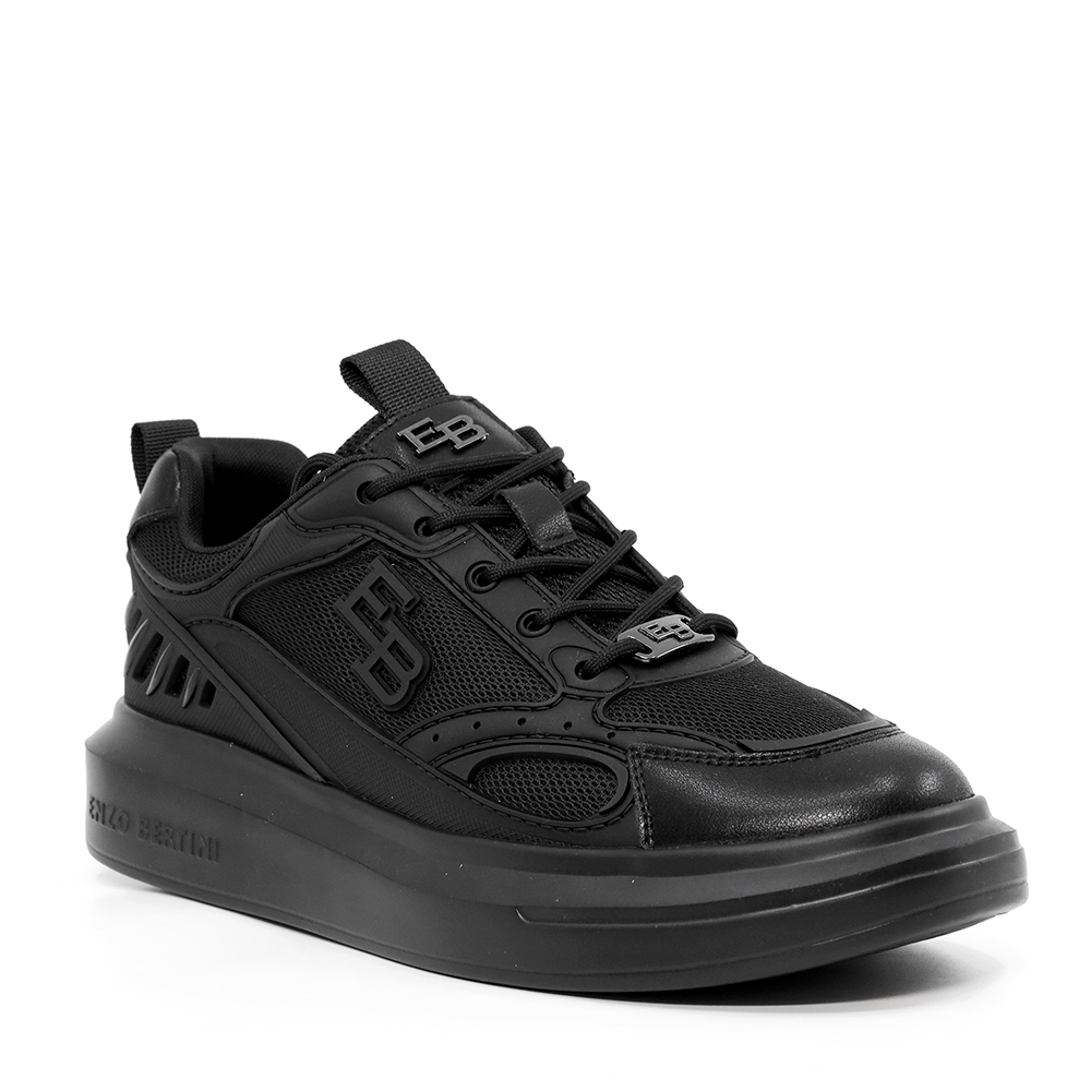 Sneakers bărbați Enzo Bertini negri din piele și material sintetic   3660bp774n - 1 | YEO