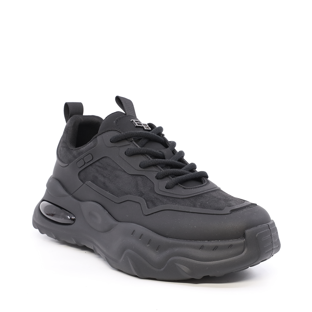 Sneakers bărbați Enzo Bertini negri din piele și textil  3660BP258N - 1 | YEO