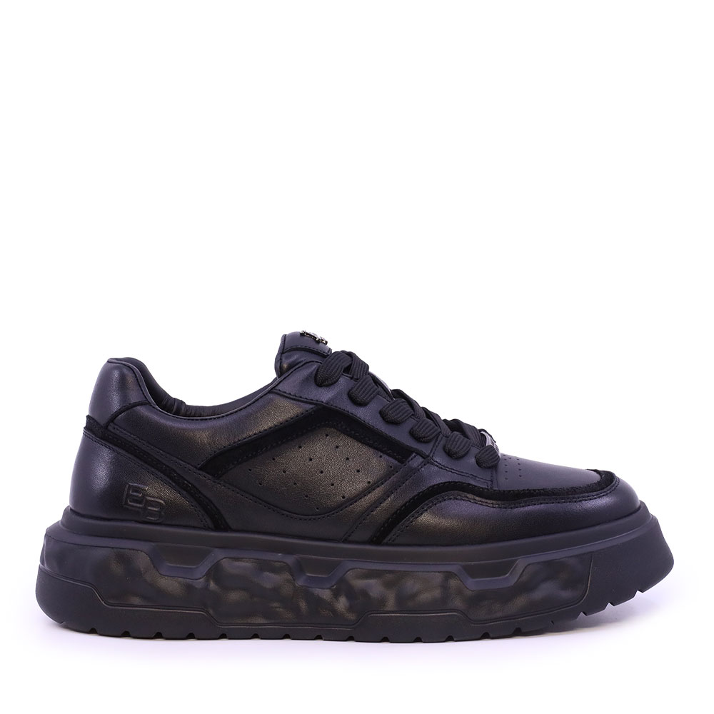 Enzo Bertini Sneakers bărbați Enzo Bertini Premium Collection negri din piele 1642BP232026N