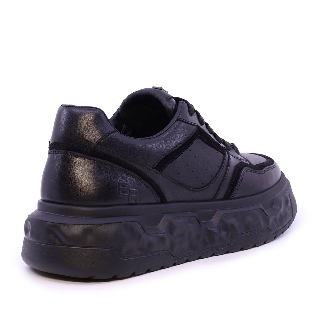 Sneakers bărbați  Enzo Bertini Premium Collection negri din piele 1642BP232026N