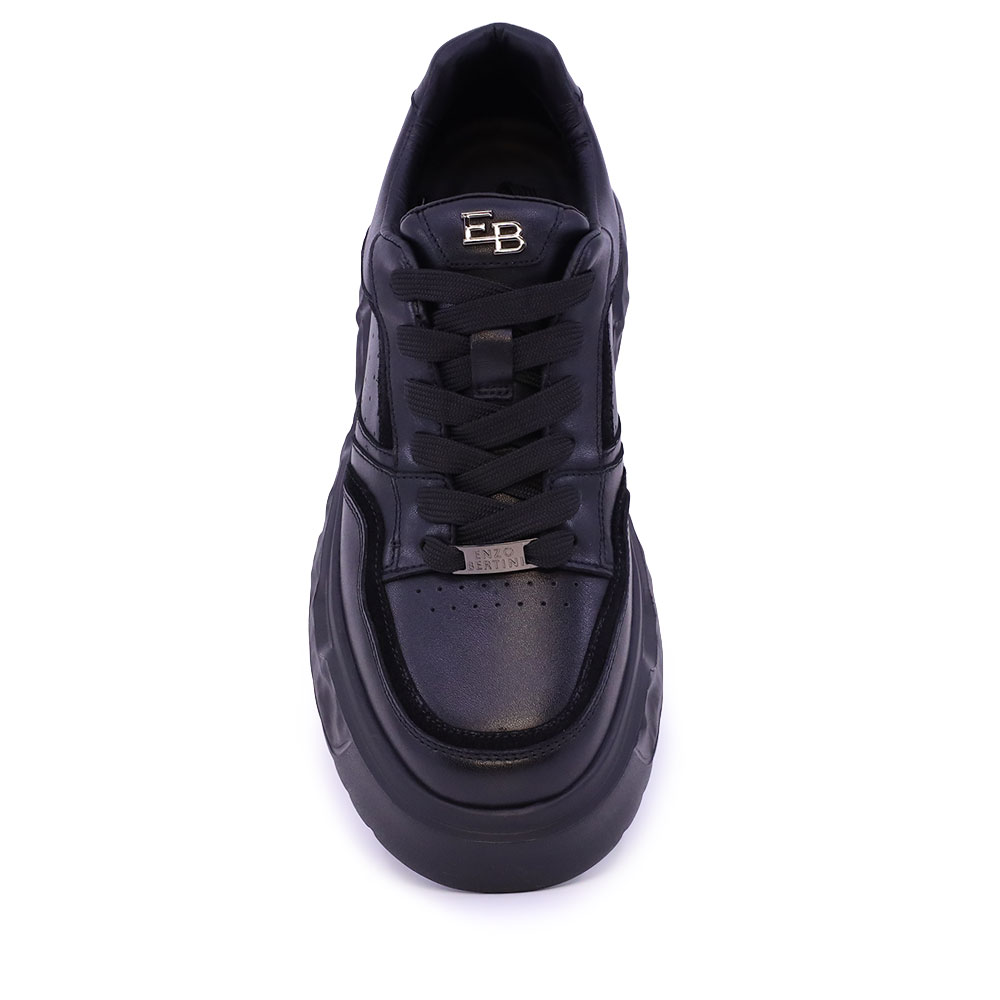 Sneakers bărbați  Enzo Bertini Premium Collection negri din piele 1642BP232026N