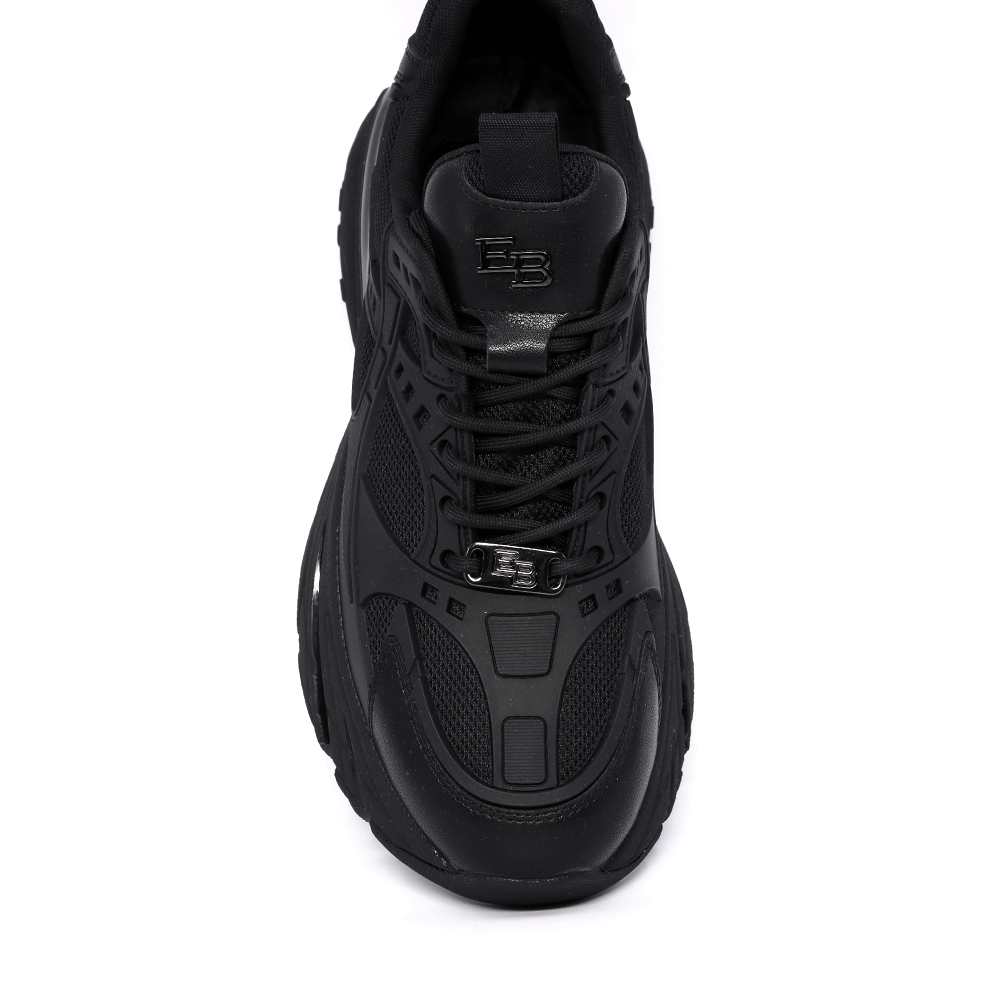 Enzo Bertini black men's chunky sneakers made of leather and textile 3869BP661N