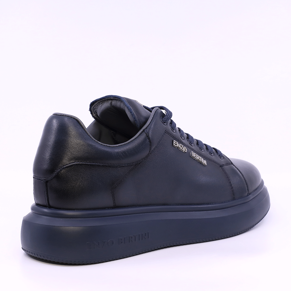 Sneakers ușori bărbați Enzo Bertini bleumarin din piele 3662BP554BL