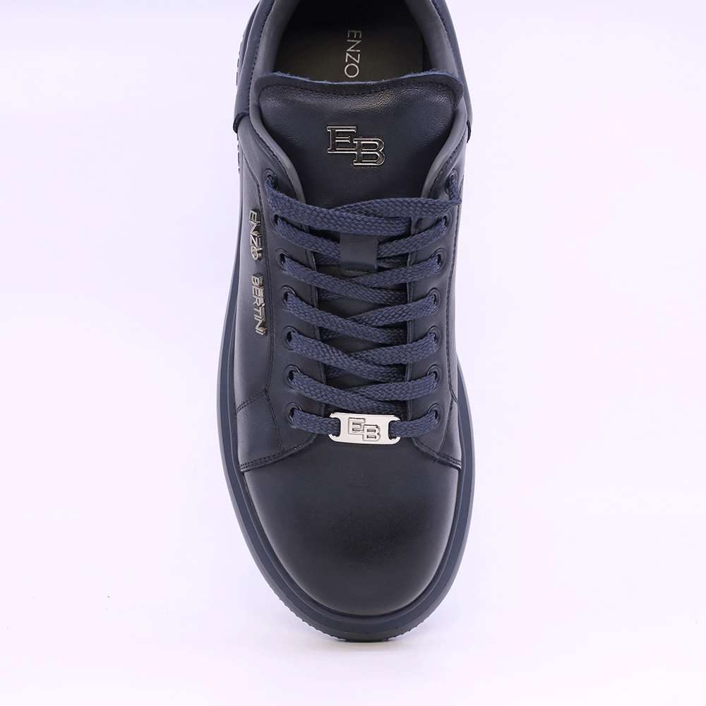 Sneakers ușori bărbați Enzo Bertini bleumarin din piele 3662BP554BL