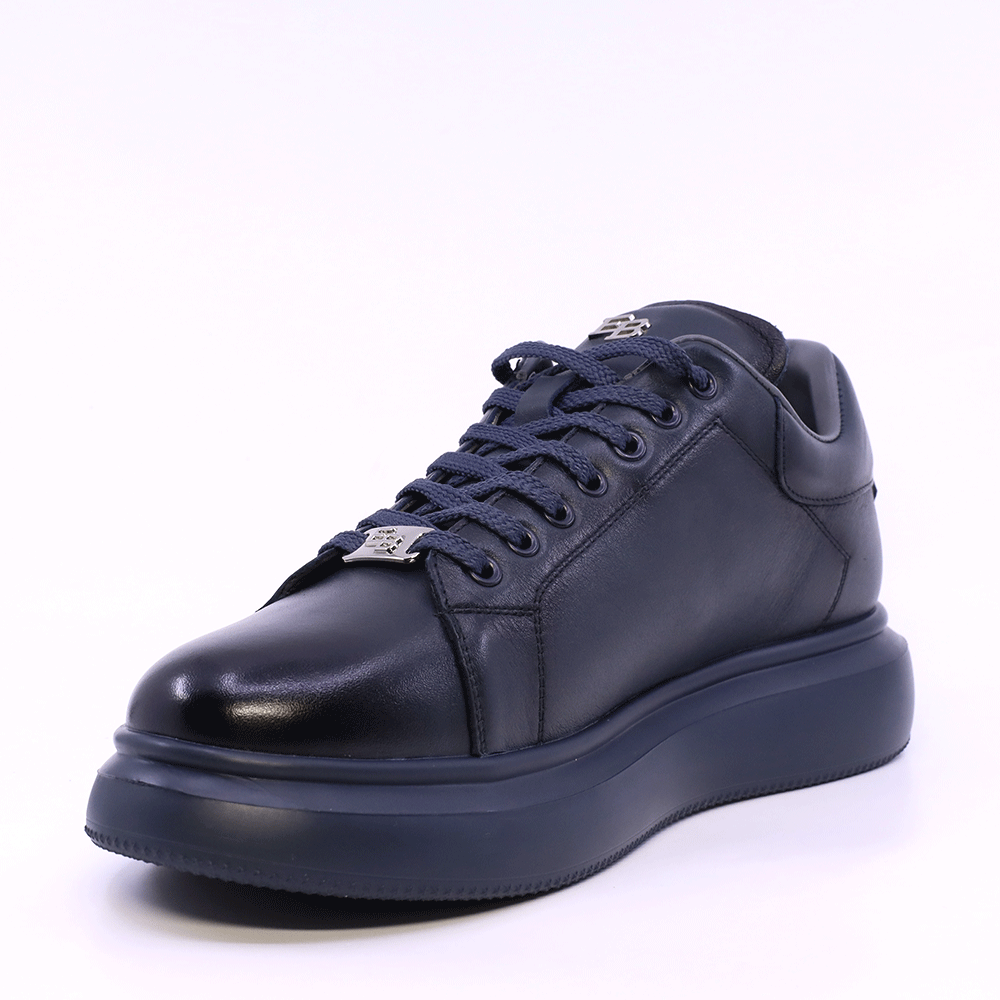Sneakers ușori bărbați Enzo Bertini bleumarin din piele 3662BP554BL