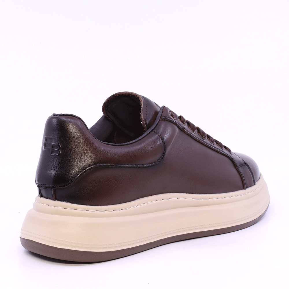 Sneakers ușori bărbați  Enzo Bertini maro din piele 3662BP121M