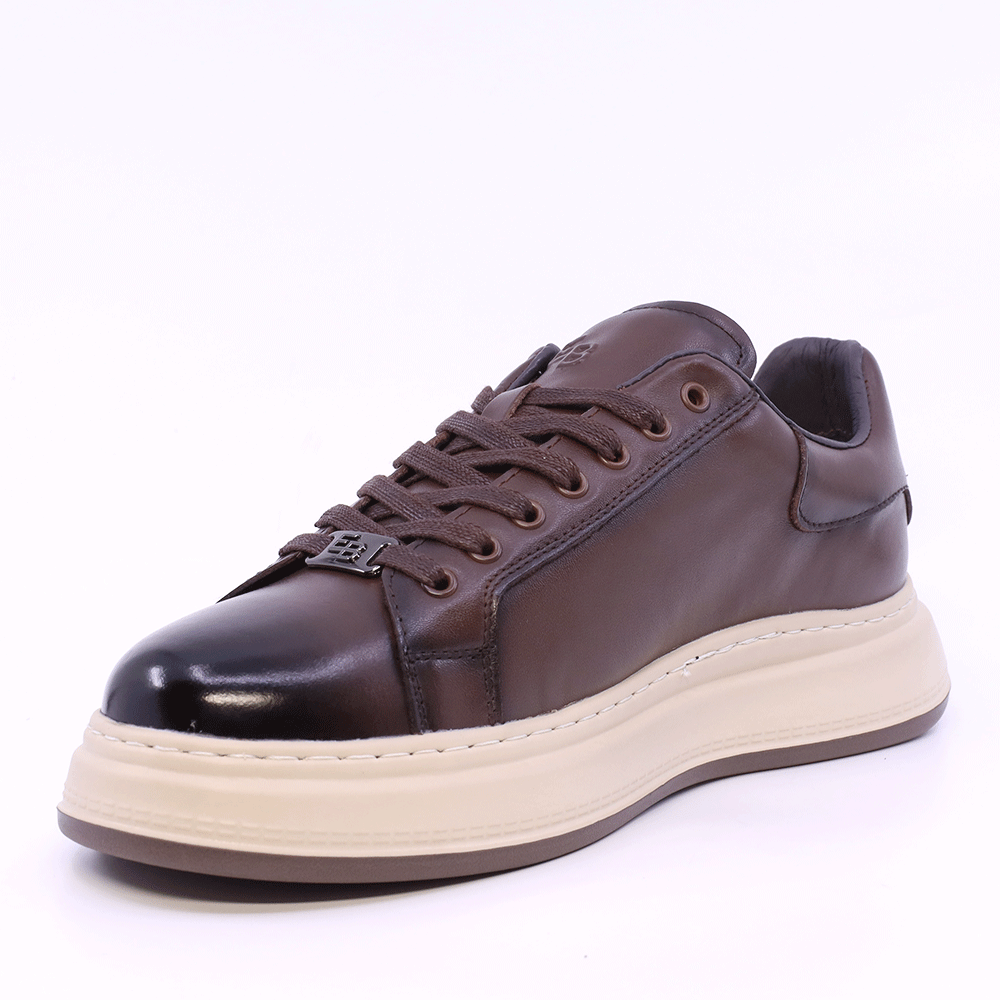 Sneakers ușori bărbați  Enzo Bertini maro din piele 3662BP121M