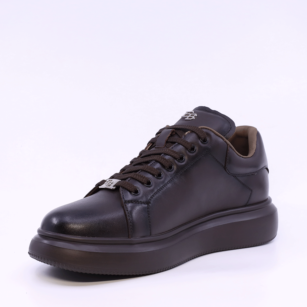 Sneakers ușori bărbați Enzo Bertini maro din piele 3662BP554M