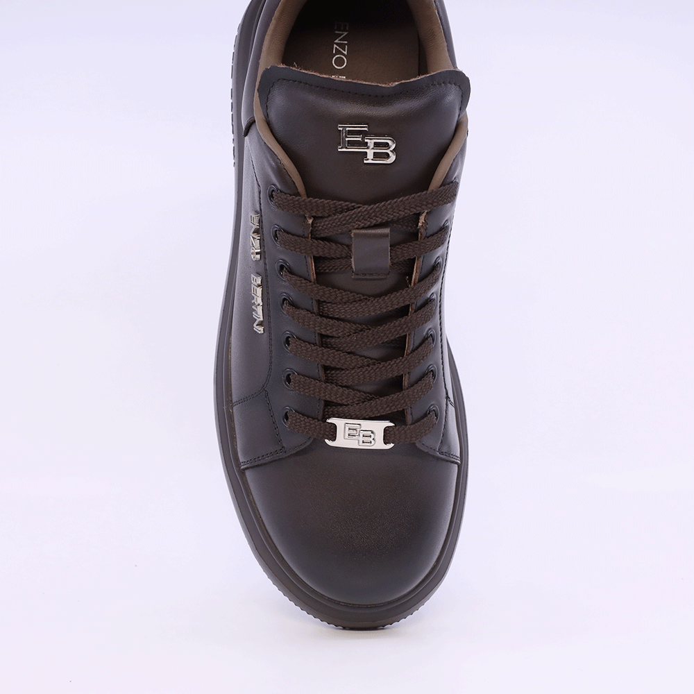 Sneakers ușori bărbați Enzo Bertini maro din piele 3662BP554M