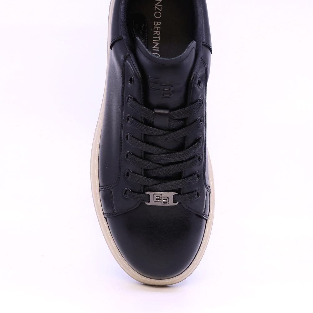 Sneakers ușori bărbați  Enzo Bertini negri din piele 3662BP121N