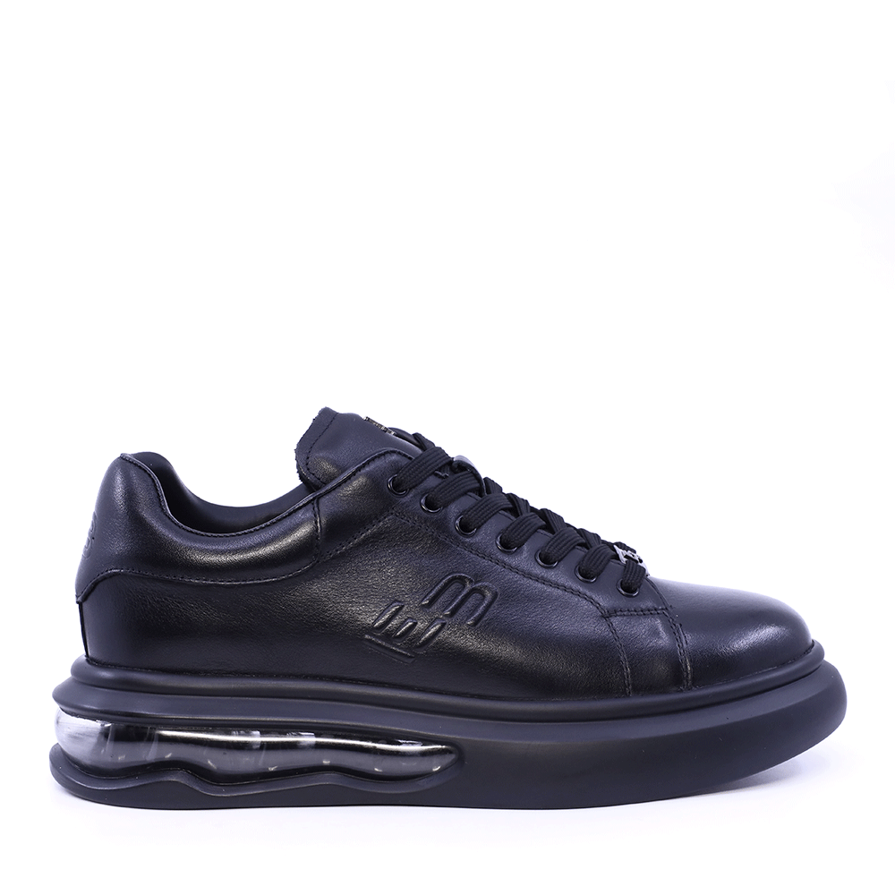 Sneakers ușori bărbați Enzo Bertini negri din piele 3662BP413N