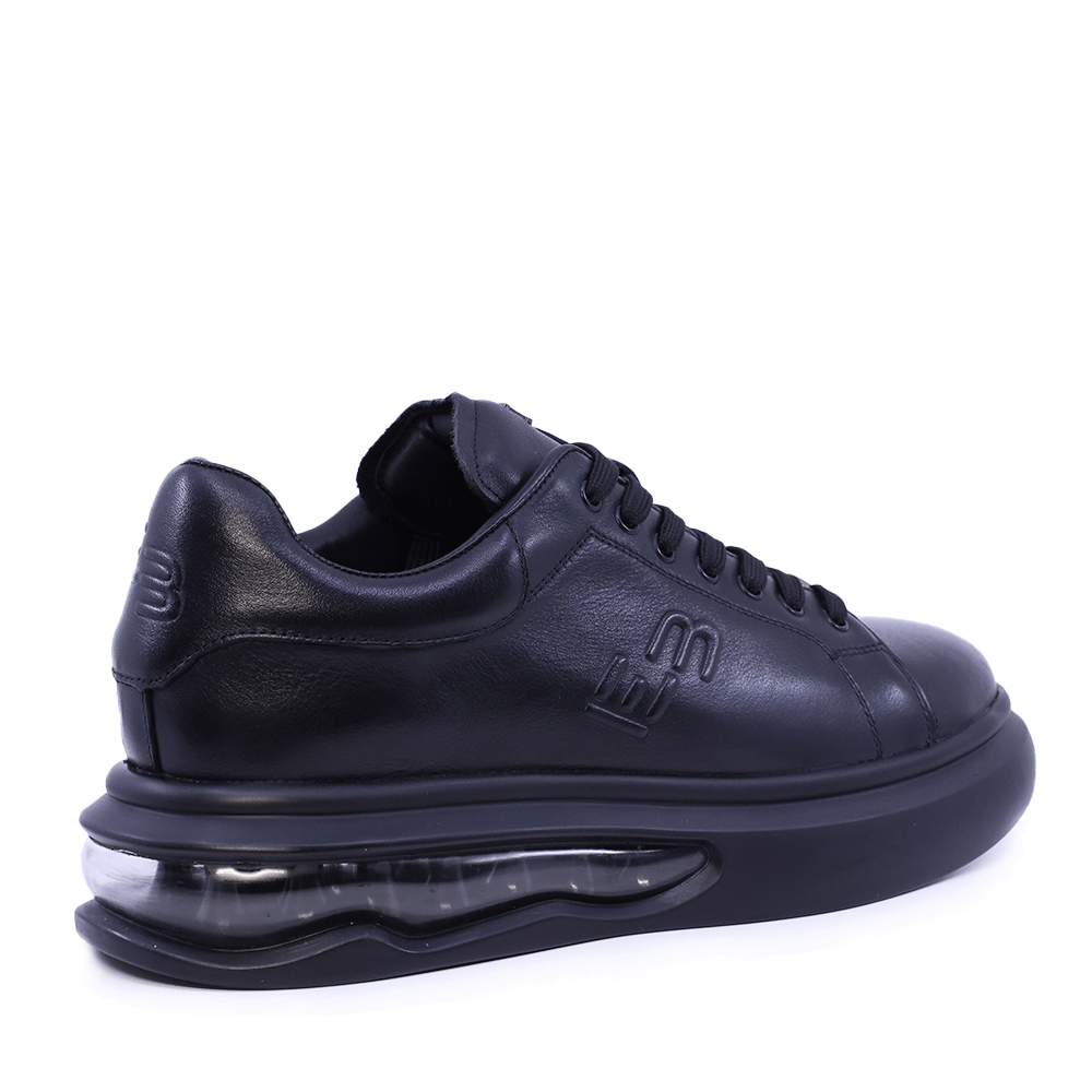 Sneakers ușori bărbați Enzo Bertini negri din piele 3662BP413N