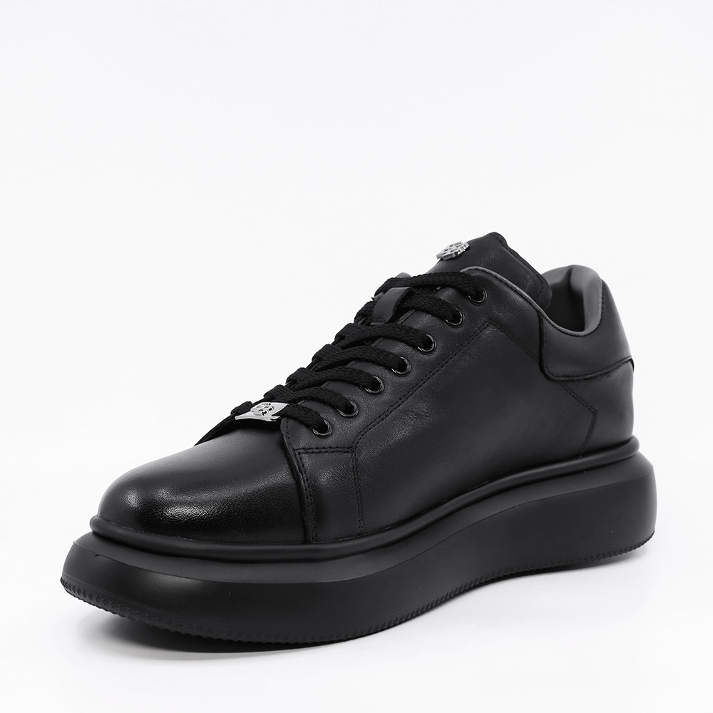 Sneakers ușori bărbați Enzo Bertini negri din piele 3662BP554N