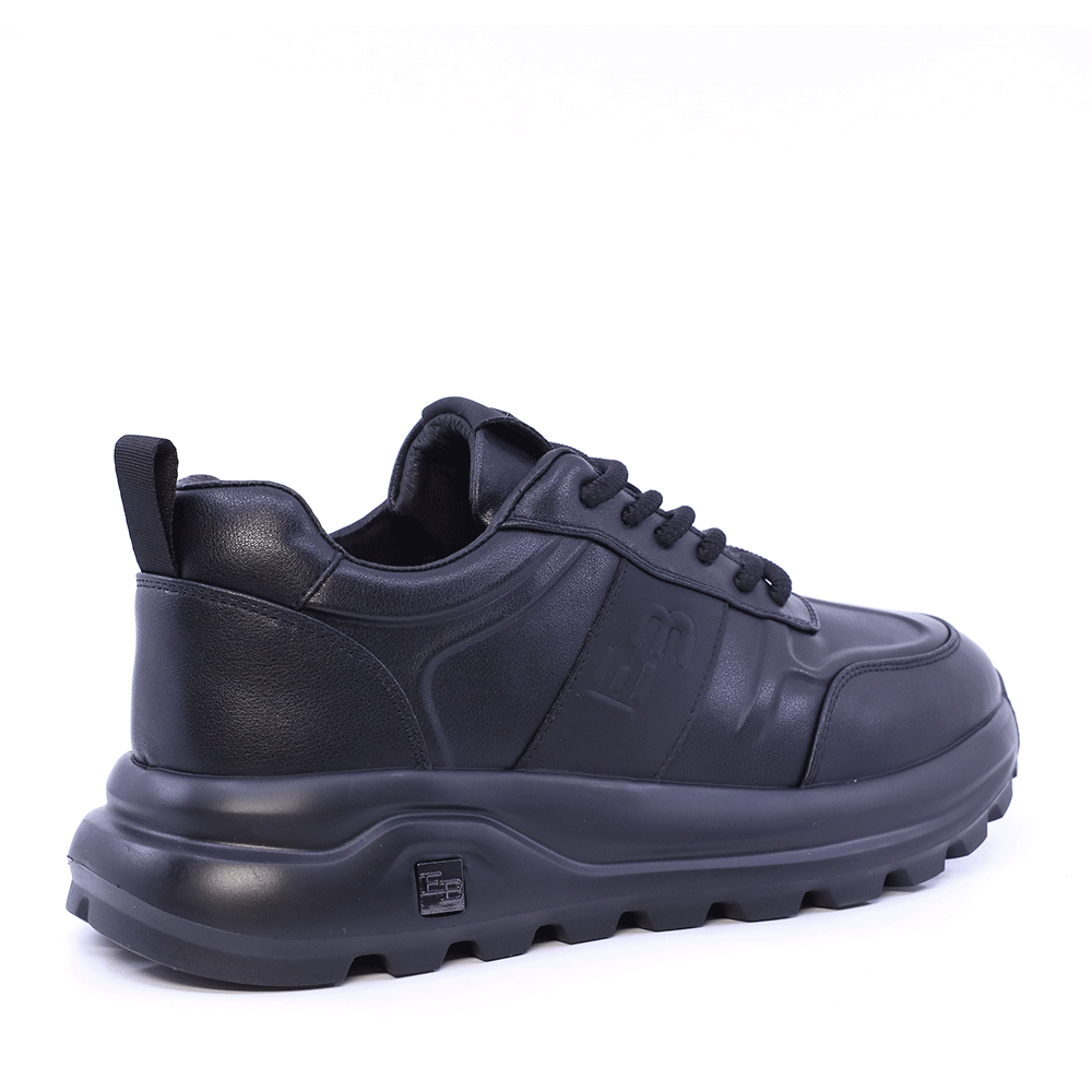Sneakers ușori bărbați Enzo Bertini negri din piele 3662BP806N