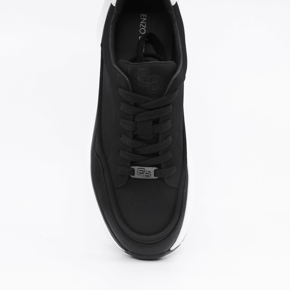 Sneakers ușori bărbați Enzo Bertini negri din piele 3662BP920N