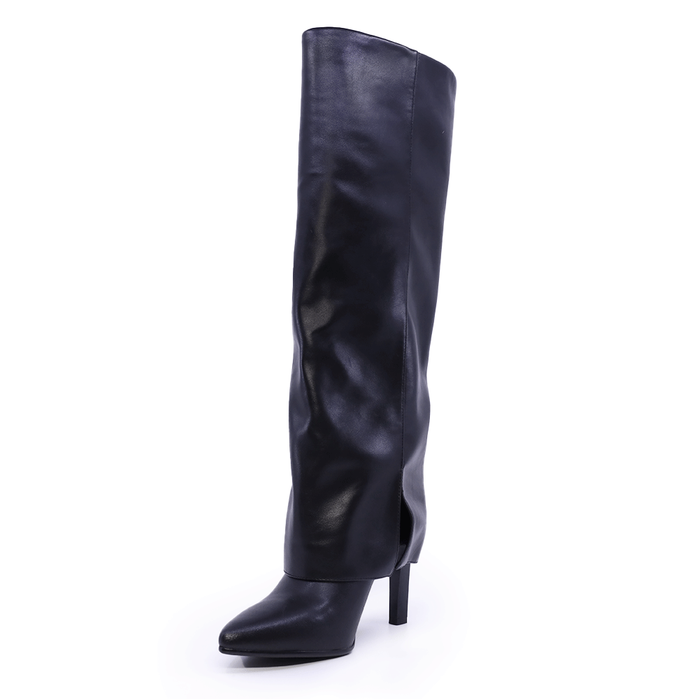Cizme tubulare cu toc înalt femei Enzo Bertini Premium Collection negre 1122DCALLEGRAN