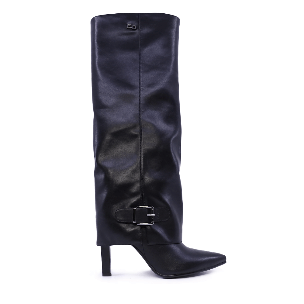 Cizme tubulare cu toc înalt femei Enzo Bertini Premium Collection negre 1122DCALLEGRAN